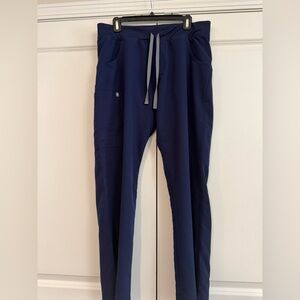 FIGS Kade Cargo Scrub Pants Women’s L Large Navy EUC